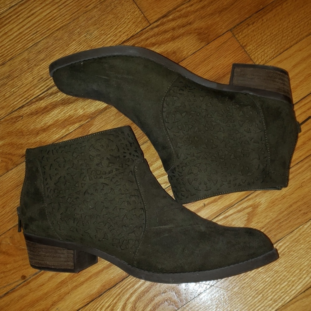 Khaki Green booties